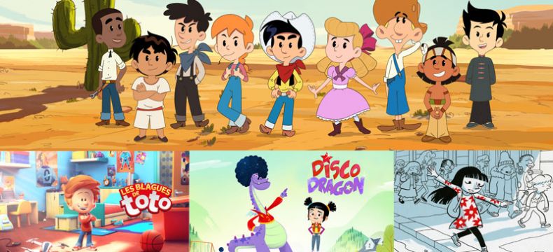 Les derniers projets soutenus : Kid Lucky © 2018 – DARGAUD MEDIA, BELVISION, ELLIPSANIME PRODUCTIONS / Les blagues de Toto ©Superprod Animation / Disco Dragon © Mondo TV France – Tous droits réservés / Les cahiers d'Esther © Folimage Les derniers projets soutenus : Kid Lucky © 2018 – DARGAUD MEDIA, BELVISION, ELLIPSANIME PRODUCTIONS / Les blagues de Toto ©Superprod Animation / Disco Dragon © Mondo TV France – Tous droits réservés / Les cahiers d'Esther © Folimage
