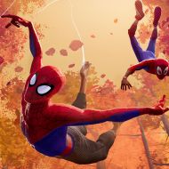 Peter Parker and Miles Morales in Sony Pictures Animation's SPIDER-MAN: INTO THE SPIDER-VERSE © 2018 SPAI. All rights reserved. - 