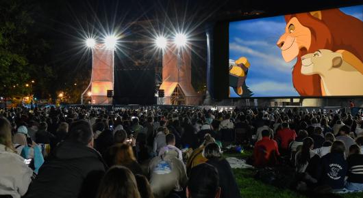 Projection en plein air Le Roi lion