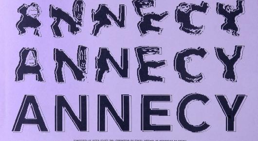 Affiche des 10e journées internationales du cinéma d'animation à Annecy du 17 au 21 juin 1975