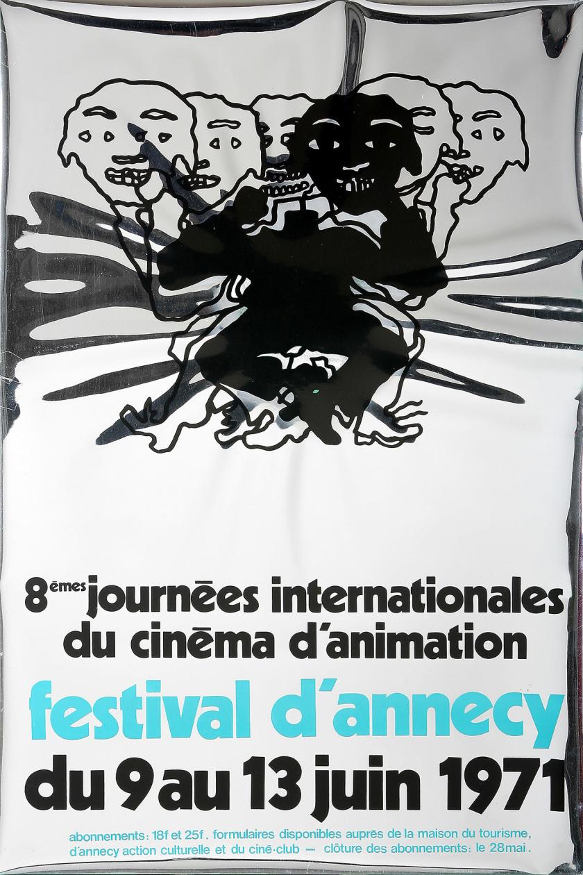 Affiche des 8e journées internationales du cinéma d'animation à Annecy du 9 au 13 juin 1971