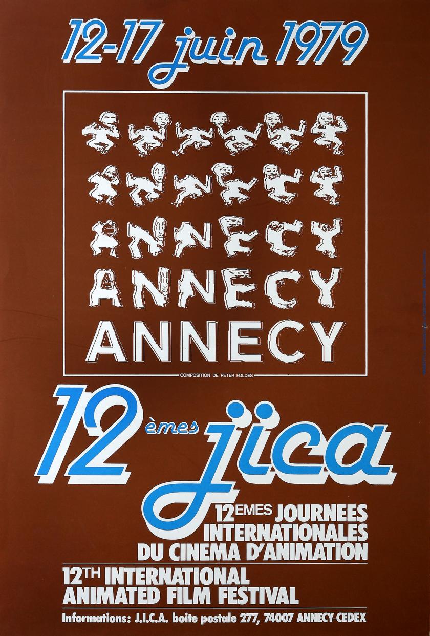 Affiche des 12e journées internationales du cinéma d'animation à Annecy du 12 au 17 juin 1979