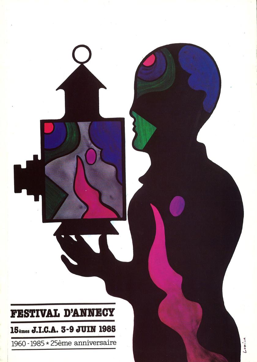Affiche des 15e journées internationales du cinéma d'animation d'Annecy du 3 au 9 juin 1985
