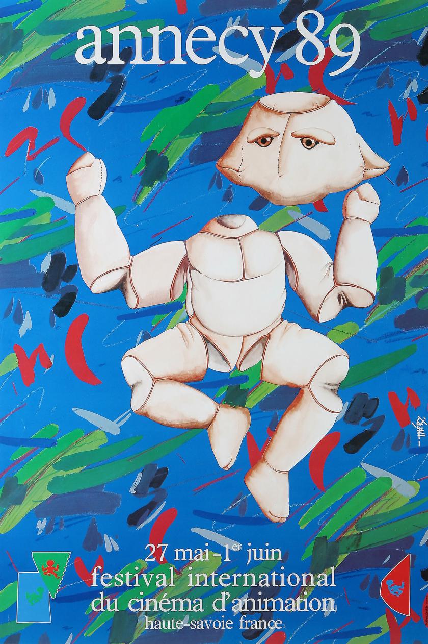 Affiche du festival international du cinéma d'animation d'Annecy du 27 mai au 1er juin 1989