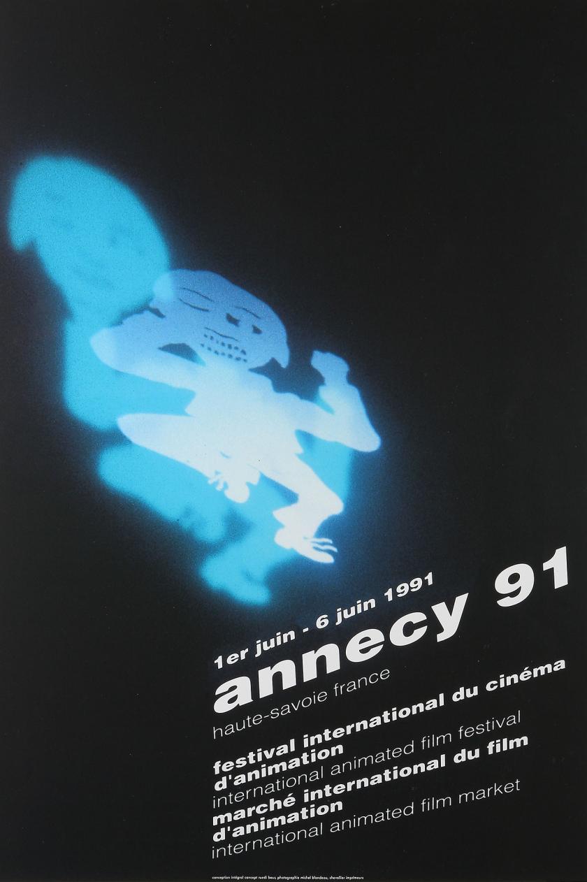 Affiche du festival international du cinéma d'animation d'Annecy du 1er au 6 juin 1991