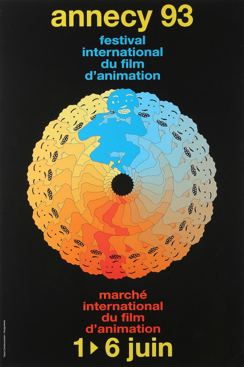 Affiche du festival international du cinéma d'animation d'Annecy du 1er au 6 juin 1993