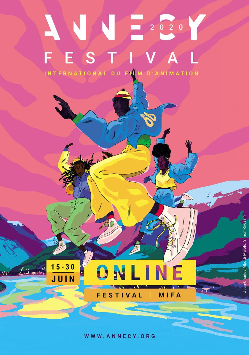 Affiche du Festival international du film d'animation d'Annecy du 15 au 30 juin 2020